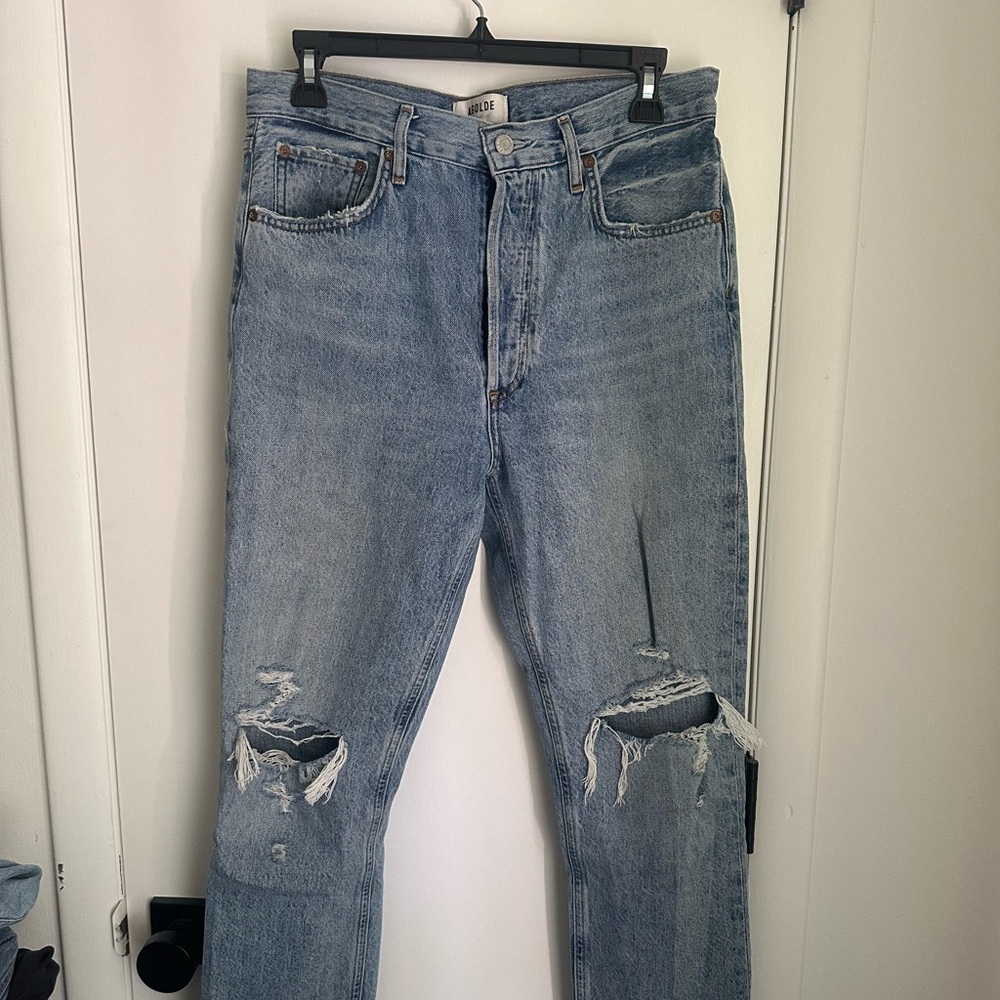 Agolde Riley Distressed Crop jeans